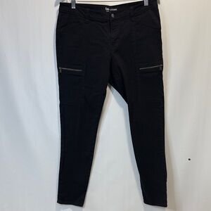 GAP Black Skinny Jeans Cargo Leggings with Zip Pockets stretch size women’s 10R